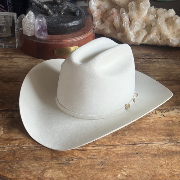 Stetson White El Presidente 100x Beaver Western Cowboy Felt Hat 7 56 Kemosabe